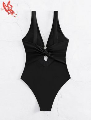 Чорний суцільний купальник SBN-BLK фото